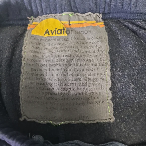 Aviator Nation‎ 5 Stripe Sweatpants Women's Size Large - Picture 11 of 11